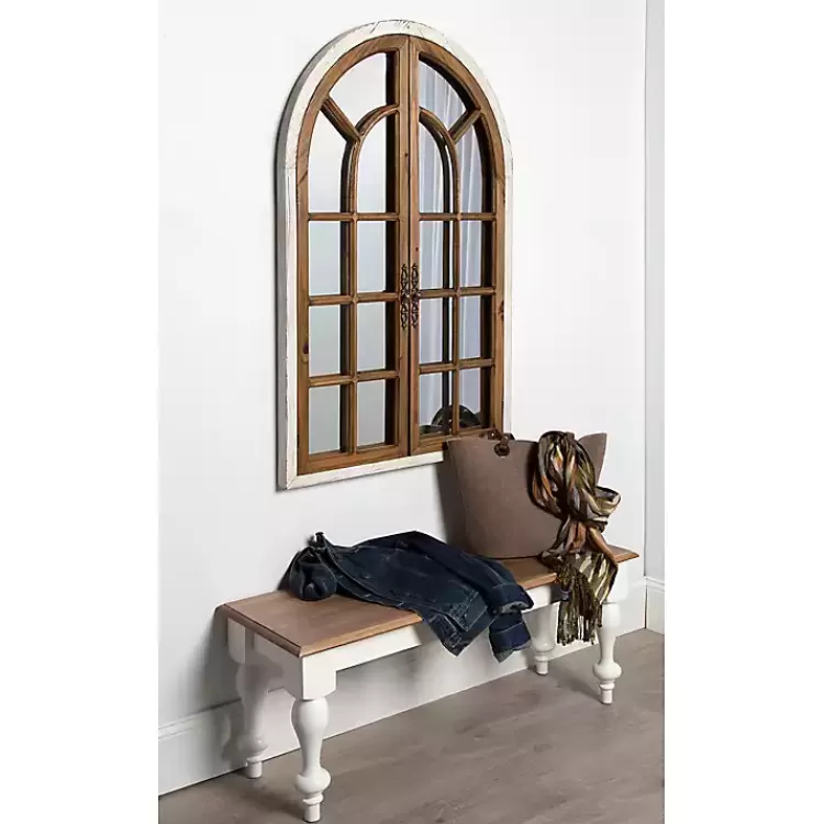 natural_arched_pane_doors_wall_mirror_8.webp Natural Arched Pane Doors Wall Mirror>Kirklands Home Hot