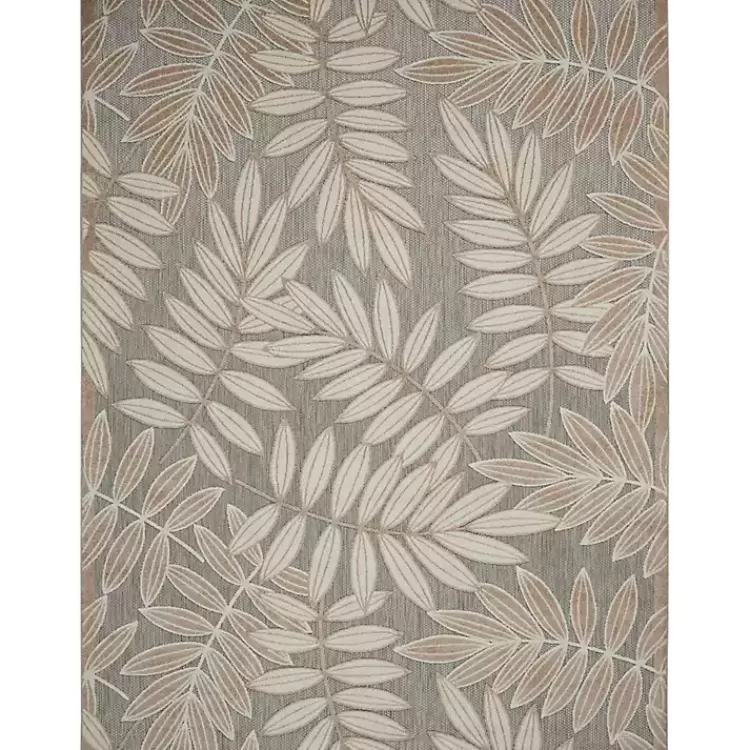 Natural Botanical Leaves Outdoor Area Rug, 9x13>Kirklands Home New