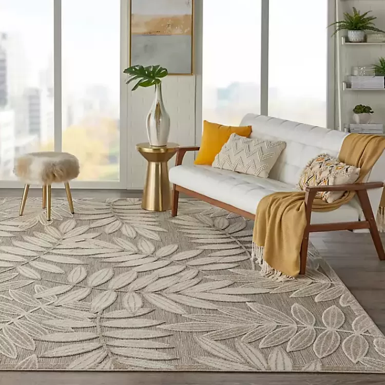natural_botanical_leaves_outdoor_area_rug_x_4.webp Natural Botanical Leaves Outdoor Area Rug, 9x13>Kirklands Home New