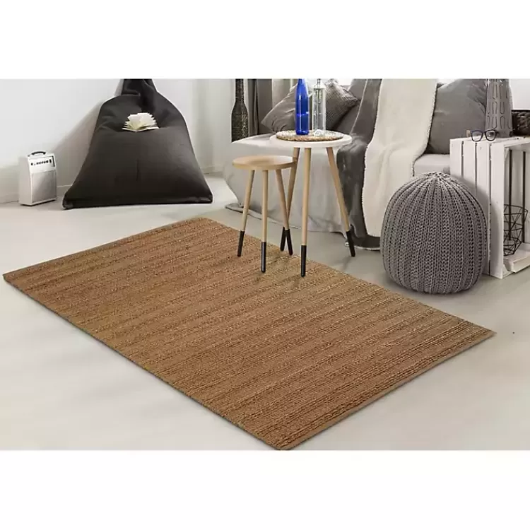 Natural Braided Jute Area Rug, 5x7>Kirklands Home New