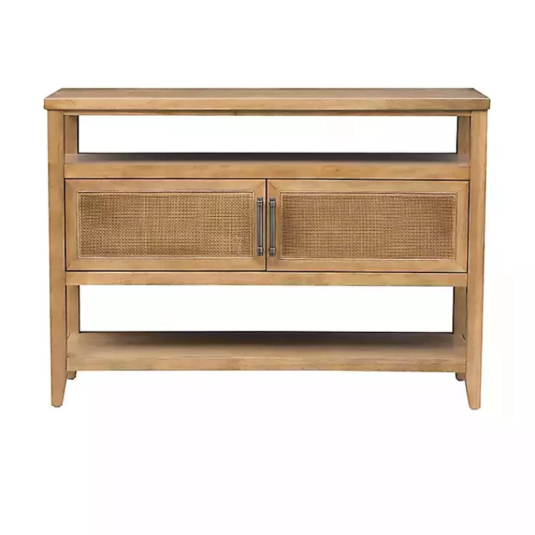 Natural Cane Martha Sterwart Console Table>Kirklands Home Clearance