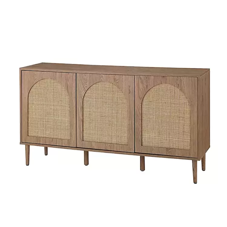 Natural Cane Wood Arched Sideboard Cabinet>Kirklands Home Sale