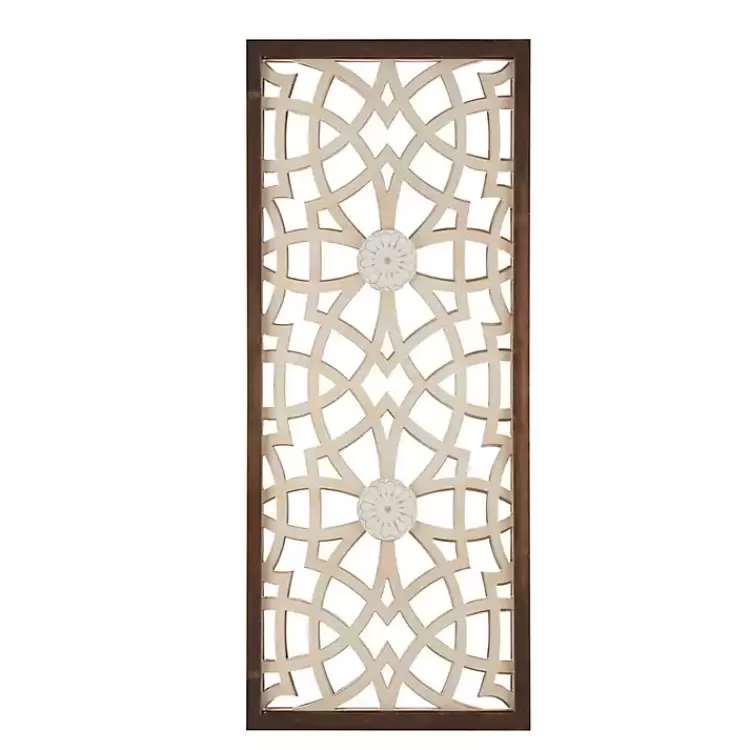 Natural Carved Damask Wooden Wall Plaque>Kirklands Home Flash Sale