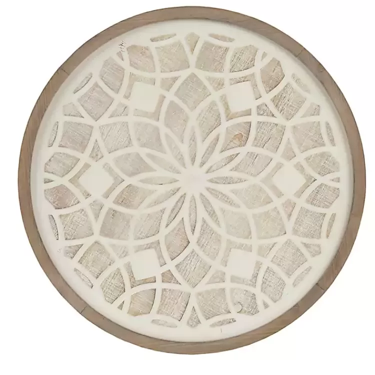 Natural Carved Wood Medallion Round Wall Plaque>Kirklands Home Store