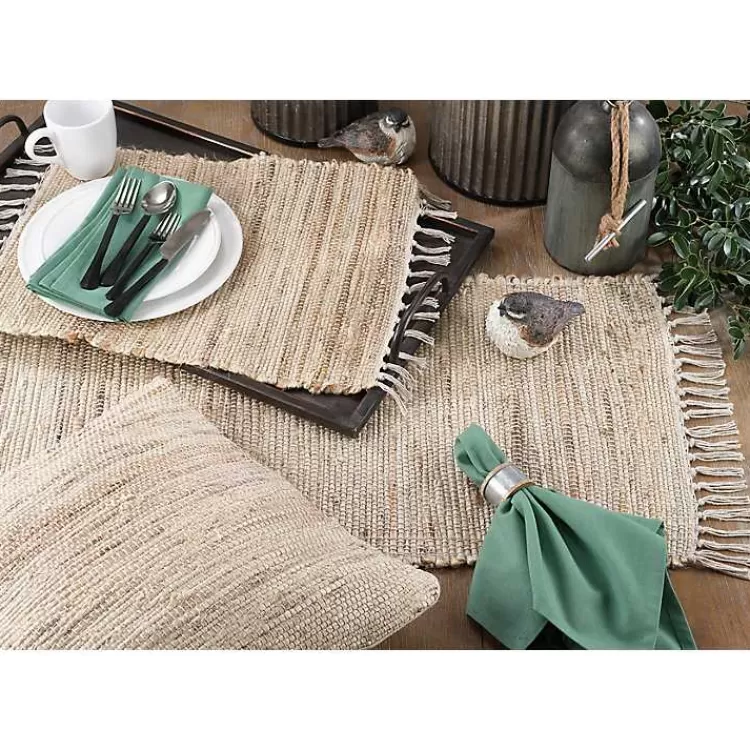 Natural Chindi Tasseled Jute Placemats, Set of 4>Kirklands Home Best