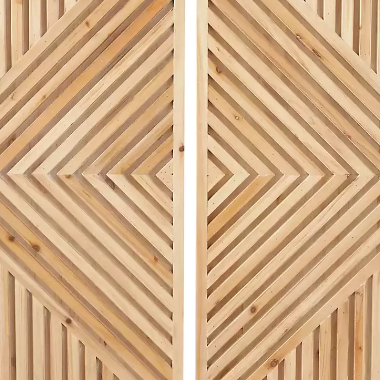 Natural Diamond Wood Panel Wall Plaques, Set of 2>Kirklands Home Store
