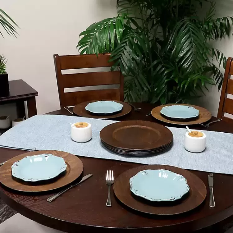 Natural Faux-Wood Charger Plates, Set of 12>Kirklands Home Clearance