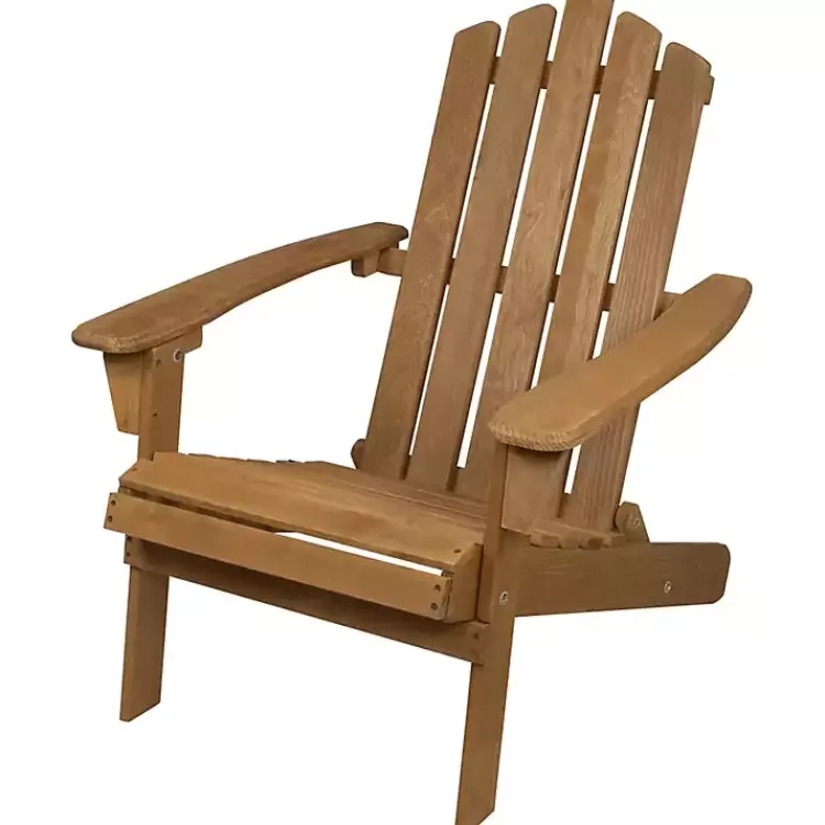 Natural Folding Outdoor Adirondack Chair>Kirklands Home Best