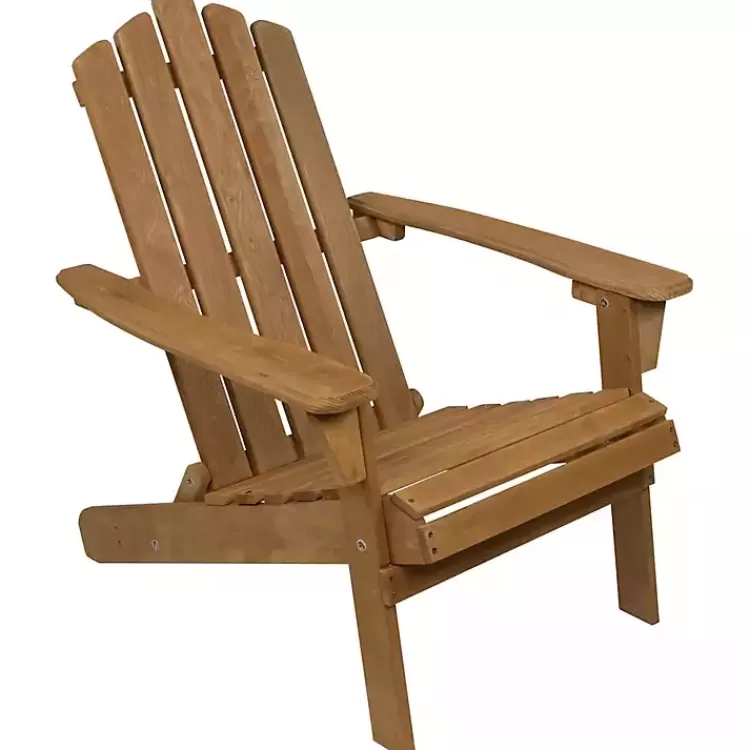 natural_folding_outdoor_adirondack_chair_2.webp Natural Folding Outdoor Adirondack Chair>Kirklands Home Best