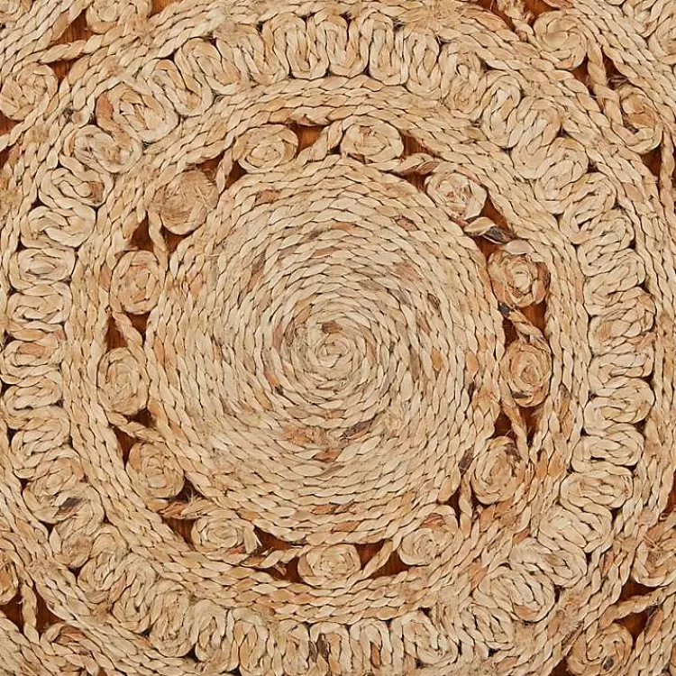 Natural Golden Sunshine Circular Area Rug, 4x4>Kirklands Home Cheap