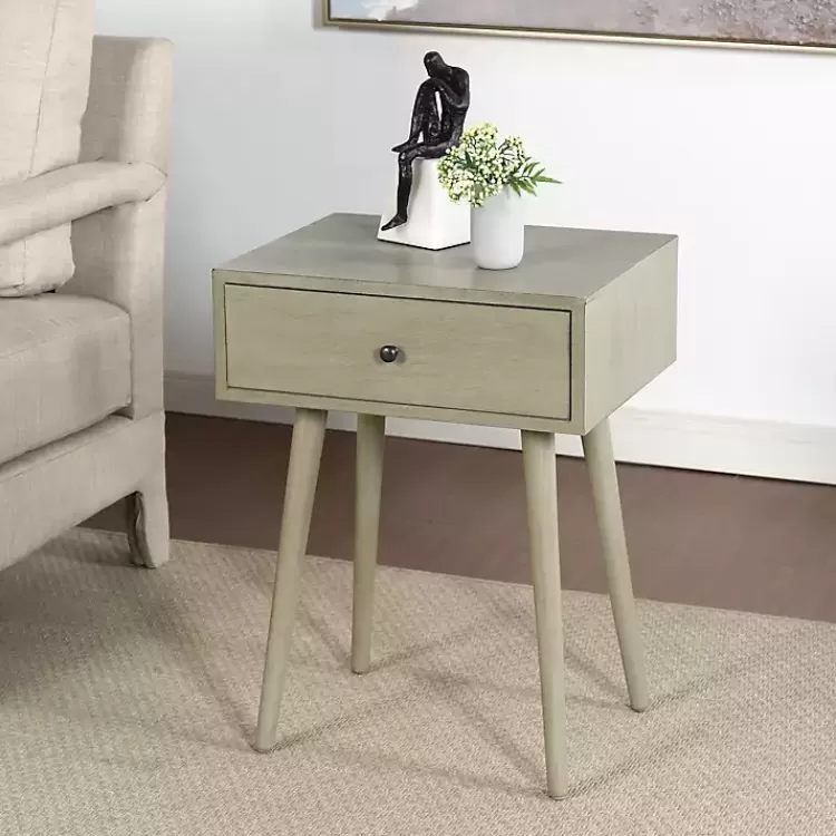 Natural Wood 1-Drawer Arthur Accent Table>Kirklands Home Clearance
