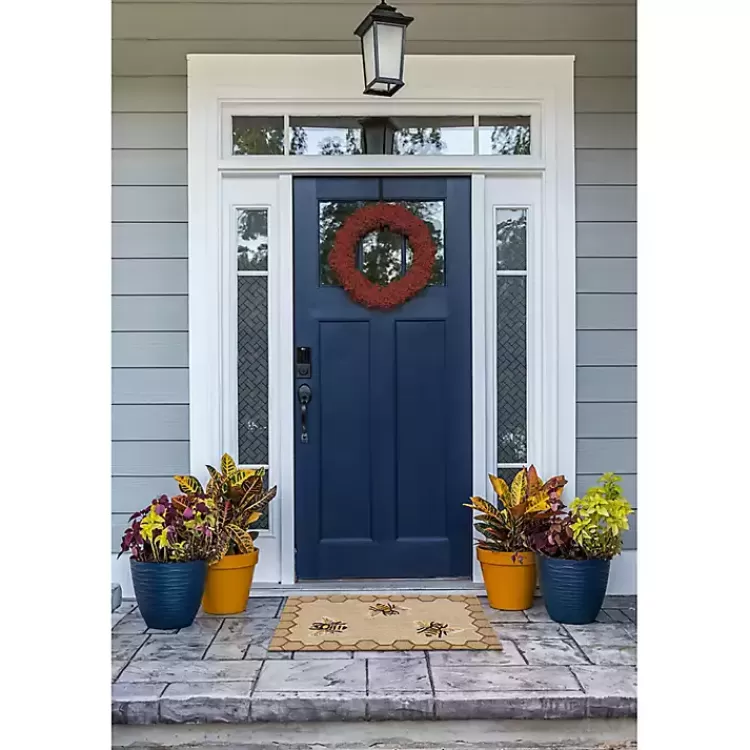 natural_honeycomb__bees_outdoor_accent_rug_8.webp Natural Honeycomb & Bees Outdoor Accent Rug>Kirklands Home Online