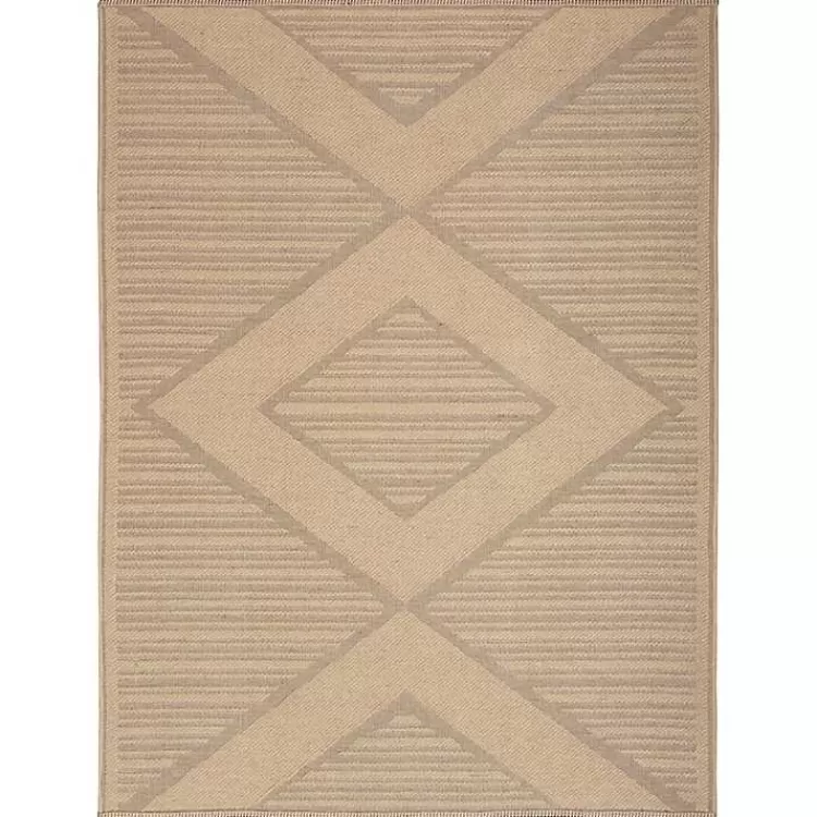 Natural Jute Woven Diamond Area Rug, 3x5>Kirklands Home Sale
