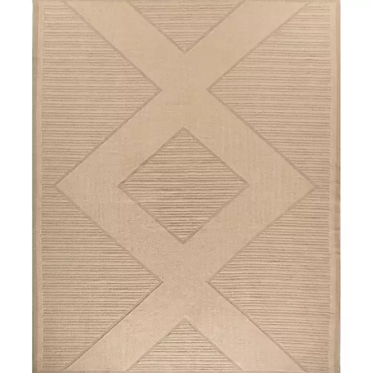 Natural Jute Woven Diamond Area Rug, 7x9>Kirklands Home Online