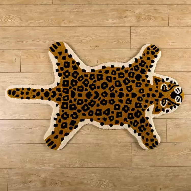 Natural Leopard Shaped Scatter Rug>Kirklands Home Sale