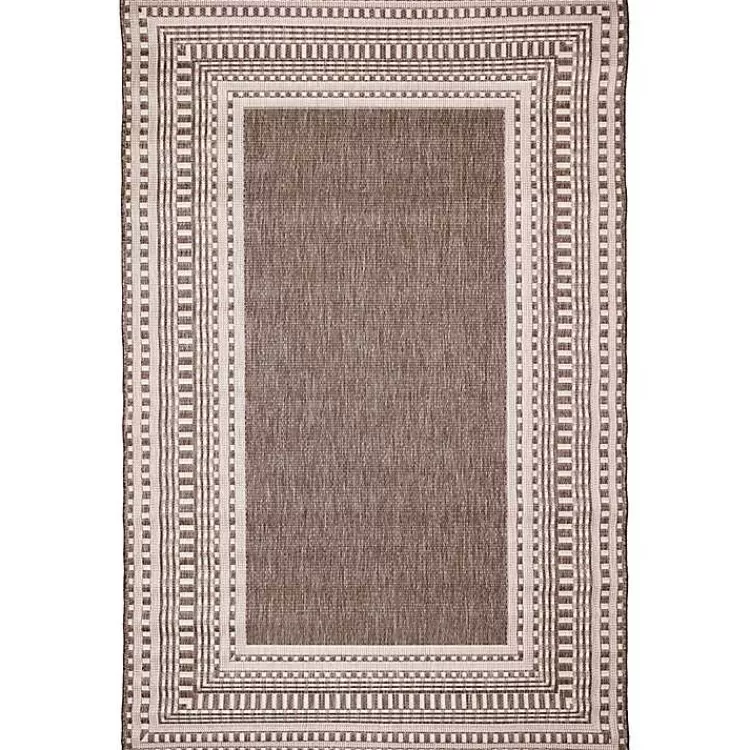 Natural Linear Macy Indoor/Outdoor Area Rug, 7x9>Kirklands Home Fashion