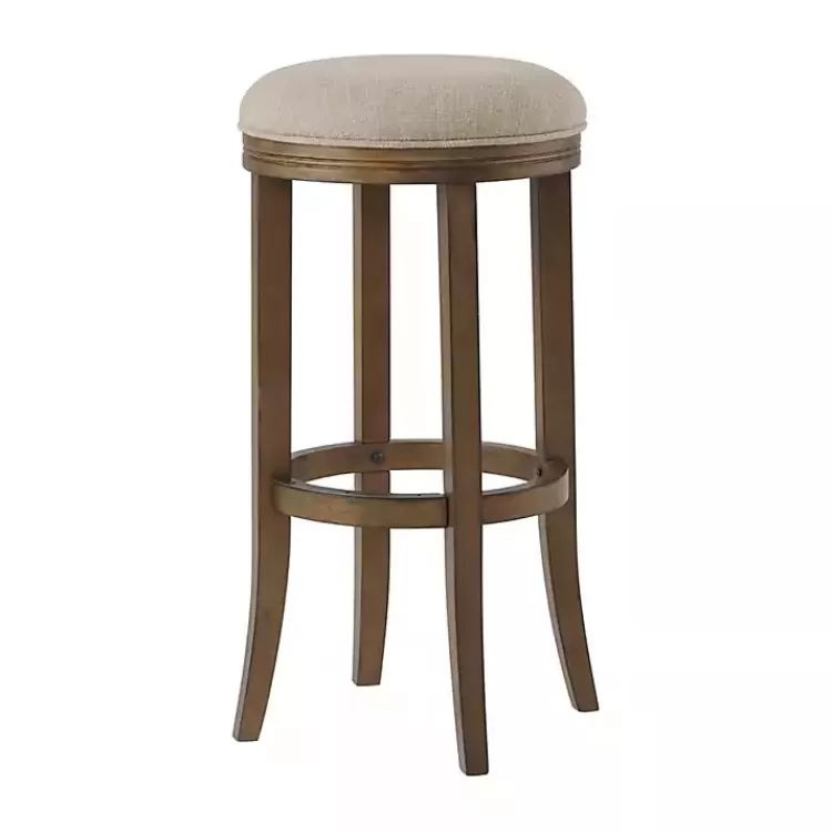 Natural Linen and Wood Bar Stool>Kirklands Home Best Sale