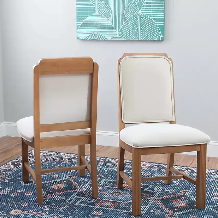 Natural Linen Scalloped Dining Chairs, Set of 2>Kirklands Home Flash Sale