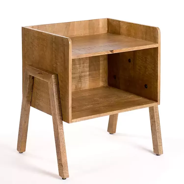 Natural Mango Wood Cubby Side Table>Kirklands Home Hot