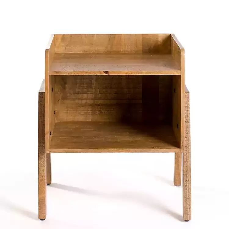 Natural Mango Wood Cubby Side Table>Kirklands Home Hot