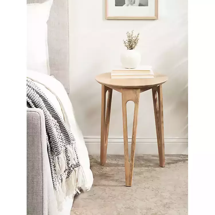 natural_mango_wood_round_kershaw_accent_table_5.webp Natural Mango Wood Round Kershaw Accent Table>Kirklands Home Clearance