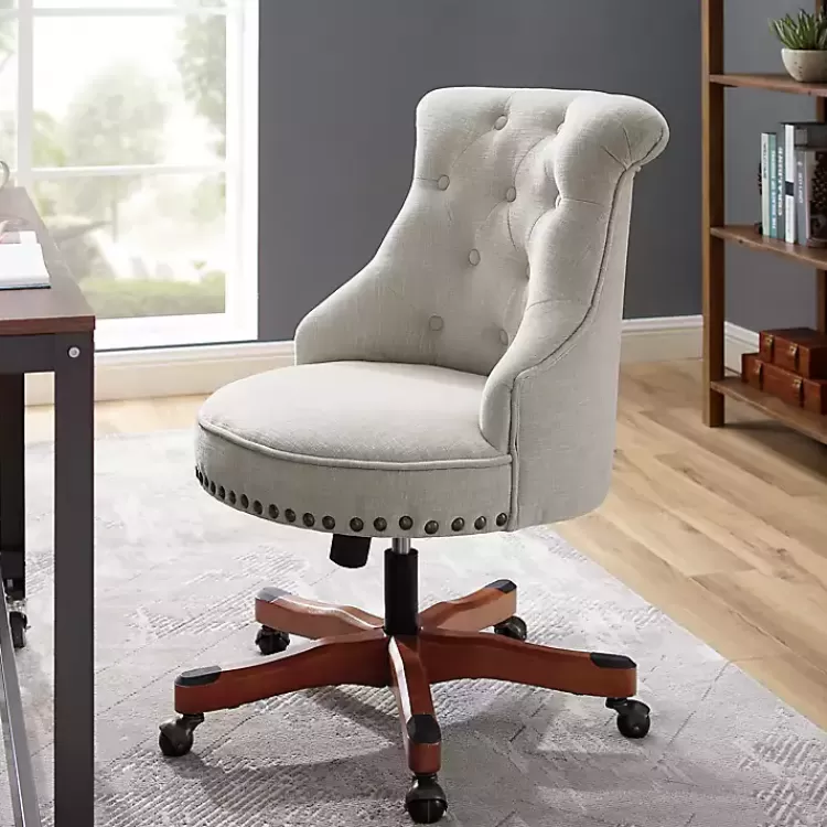 Natural Miller Tufted Office Chair>Kirklands Home Discount