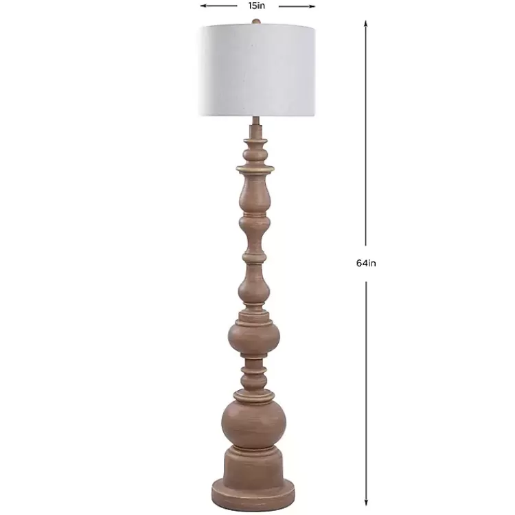 Natural Oak Spindle Holland Floor Lamp>Kirklands Home Cheap