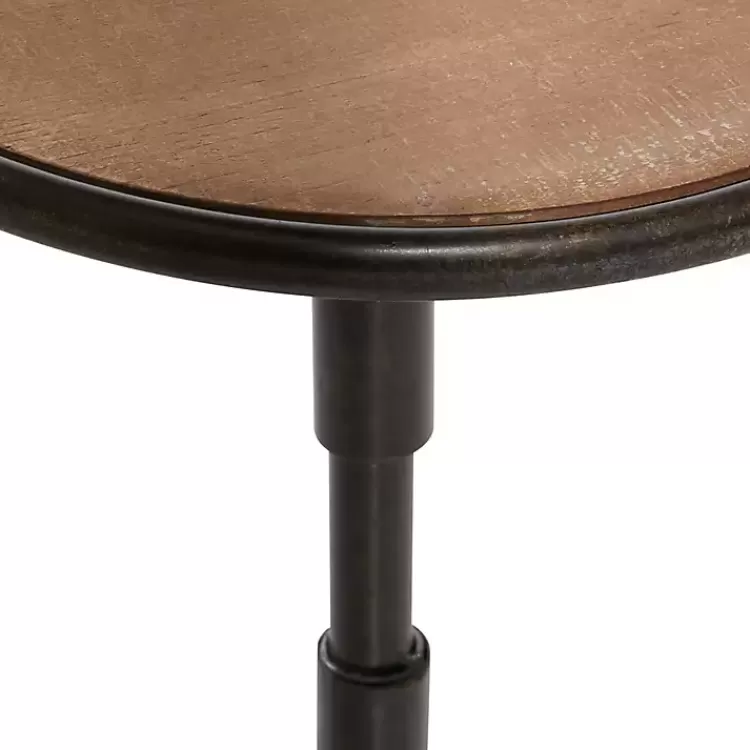 Natural Pine and Gray Metal Accent Table, 21 in.>Kirklands Home Hot