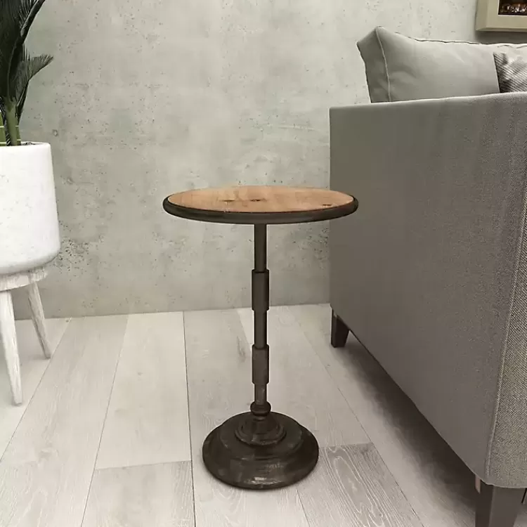natural_pine_and_gray_metal_accent_table__in_5.webp Natural Pine and Gray Metal Accent Table, 21 in.>Kirklands Home Hot