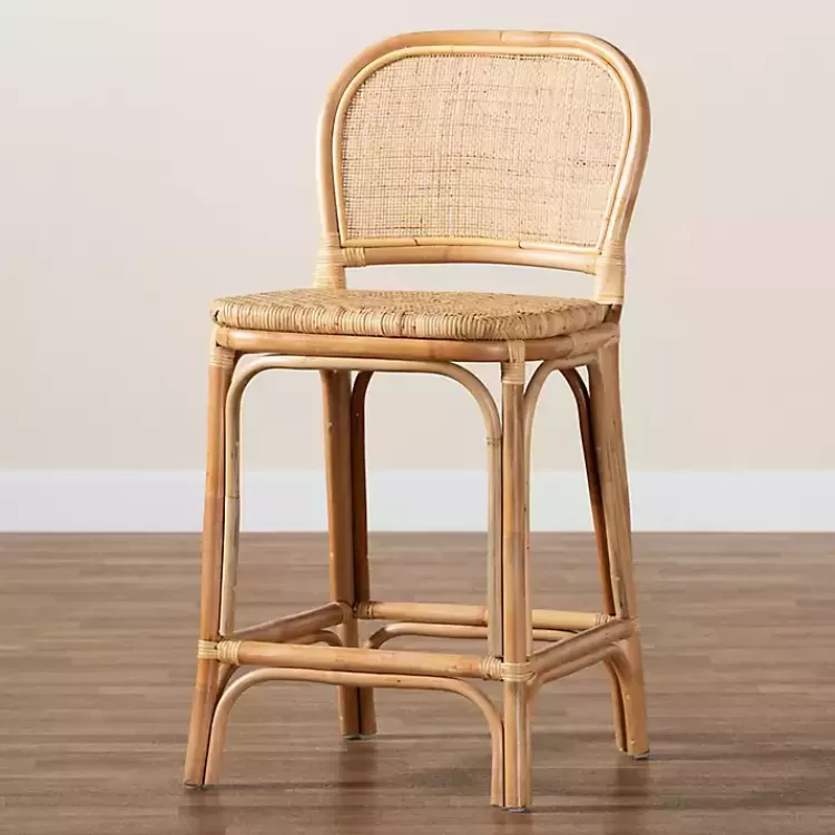 Natural Rat Adrena Counter Stool>Kirklands Home Fashion