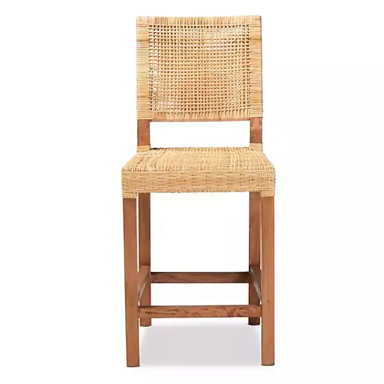 Natural Rat and Wood Counter Stool>Kirklands Home Hot