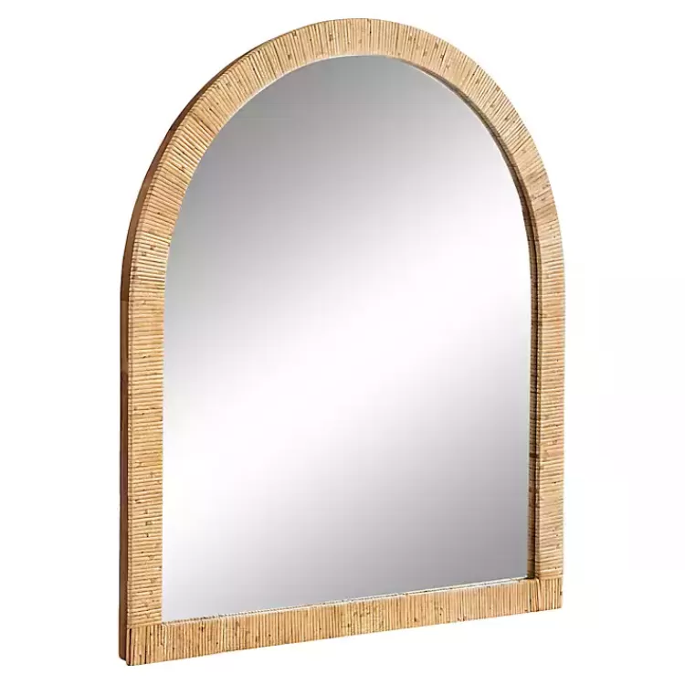 Natural Rattan Arch Wall Mirror>Kirklands Home Best Sale