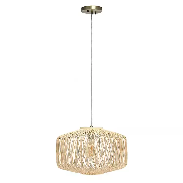 Natural Rat Geometric Pendant Light>Kirklands Home Cheap