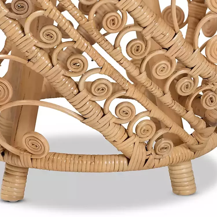 Natural Rat Open Woven Accent Table>Kirklands Home Store