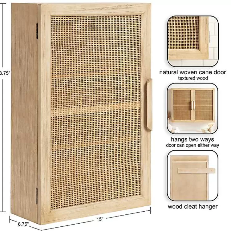Natural Rattan Wall Cabinet>Kirklands Home Best