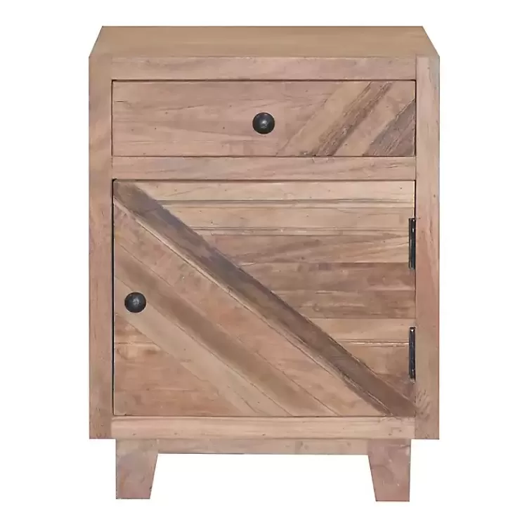 Natural Reclaimed Wood Diagonal Slats Nightsd>Kirklands Home Best