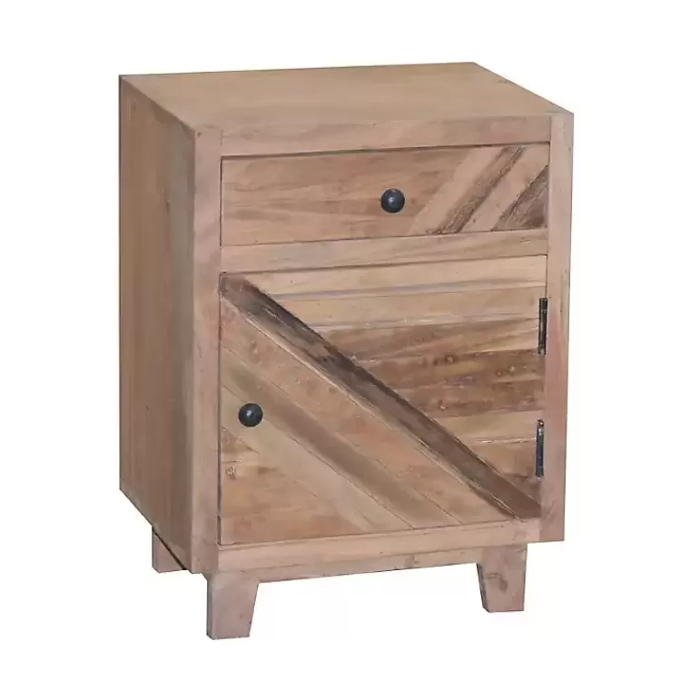 Natural Reclaimed Wood Diagonal Slats Nightsd>Kirklands Home Best