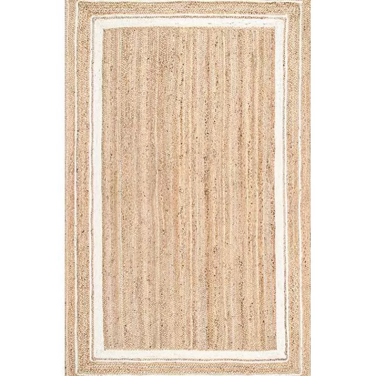 Natural Renwick Braided Border Area Rug, 5x8>Kirklands Home Fashion
