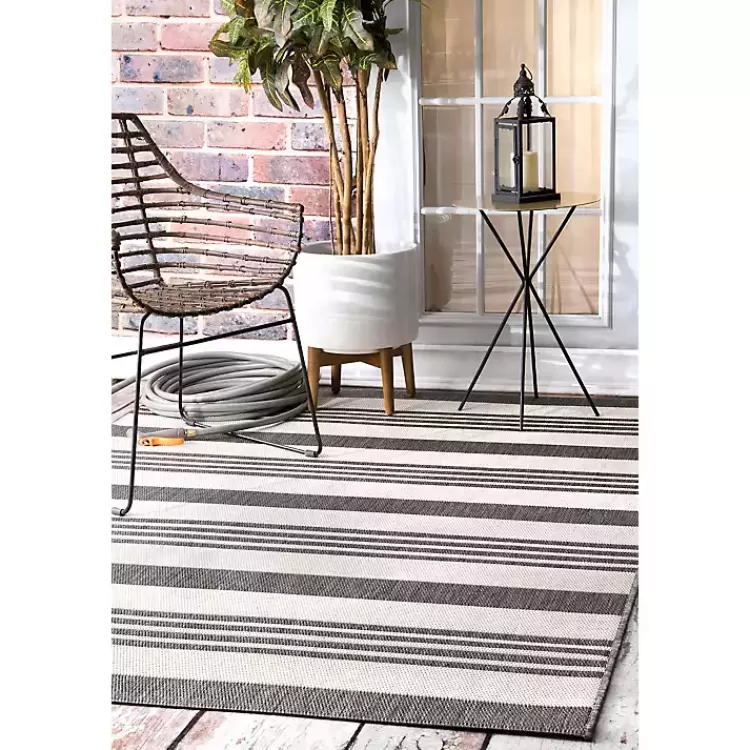 Natural Robin Stripe Outdoor Rug, 5x7>Kirklands Home Discount