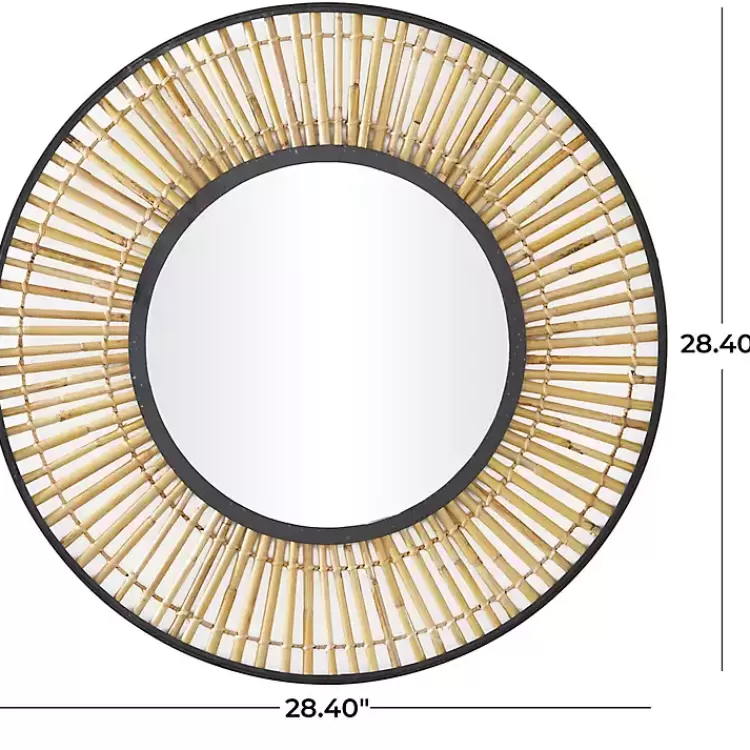 natural_round_slatted_frame_wall_mirror_4.webp Natural Round Slatted Frame Wall Mirror>Kirklands Home Shop