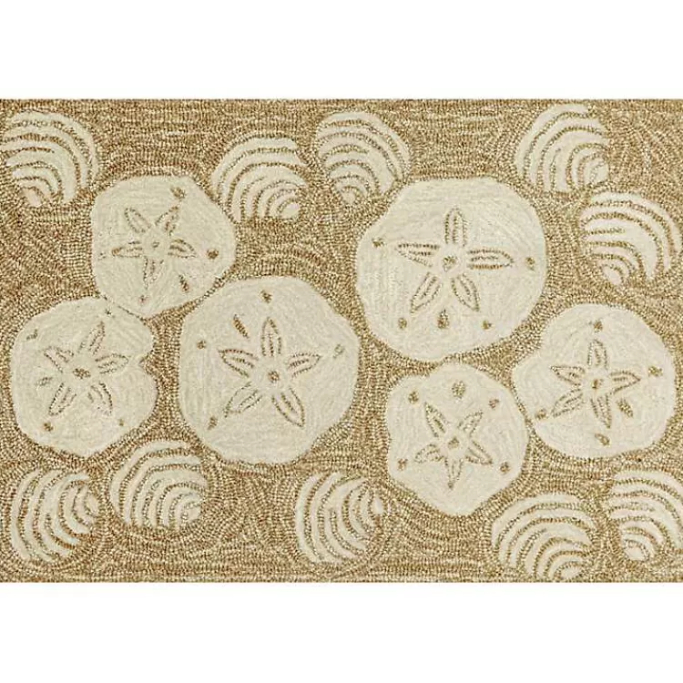 Natural Sand Dollar Outdoor Accent Rug>Kirklands Home Fashion