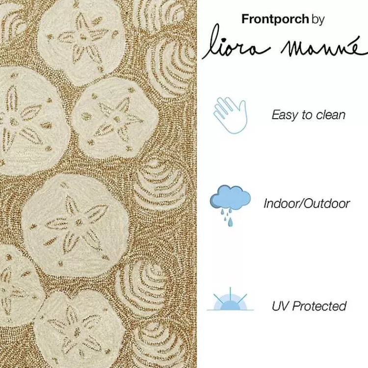 natural_sand_dollar_outdoor_accent_rug_5.webp Natural Sand Dollar Outdoor Accent Rug>Kirklands Home Fashion