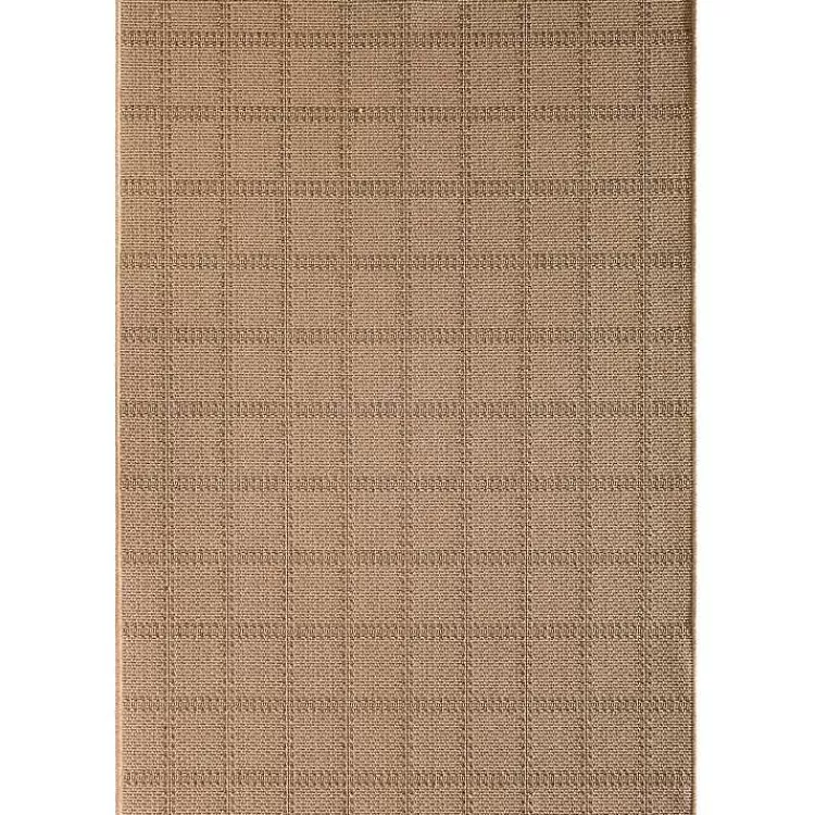 Natural Santorini Grid Outdoor Area Rug, 6x9>Kirklands Home Store