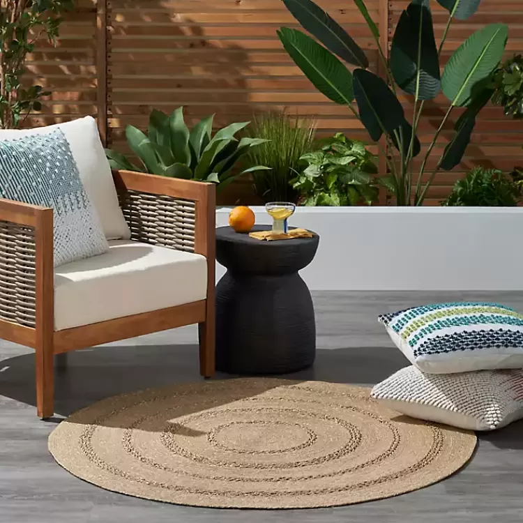 Natural Seagrass Indoor/Outdoor Area Rug, 5x5>Kirklands Home Best Sale