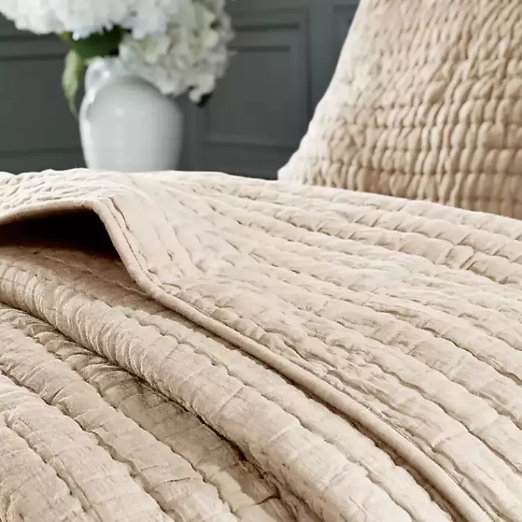natural_serene_quilted_pc_king_coverlet_set_4.webp Natural Serene Quilted 3-pc. King Coverlet Set>Kirklands Home Outlet