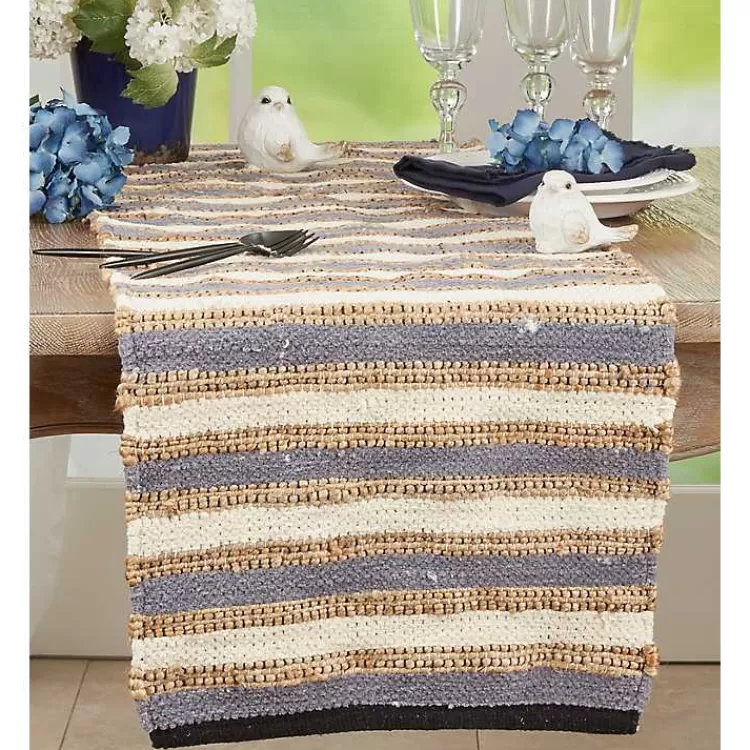 natural_tan_and_blue_striped_table_runner_2.webp Natural Tan and Blue Striped Table Runner>Kirklands Home Online