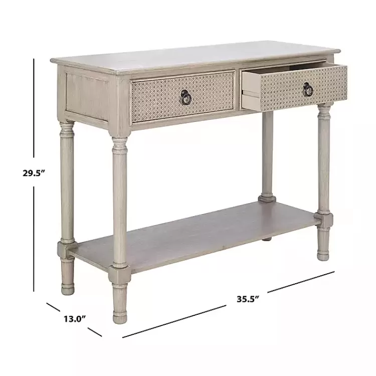 natural_textured_drawer_console_table_7.webp Natural Textured 2-Drawer Console Table>Kirklands Home Discount