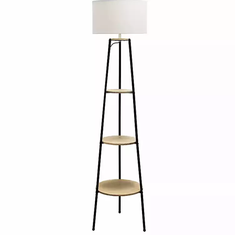Natural 3-Tier Tripod Floor Lamp>Kirklands Home Store