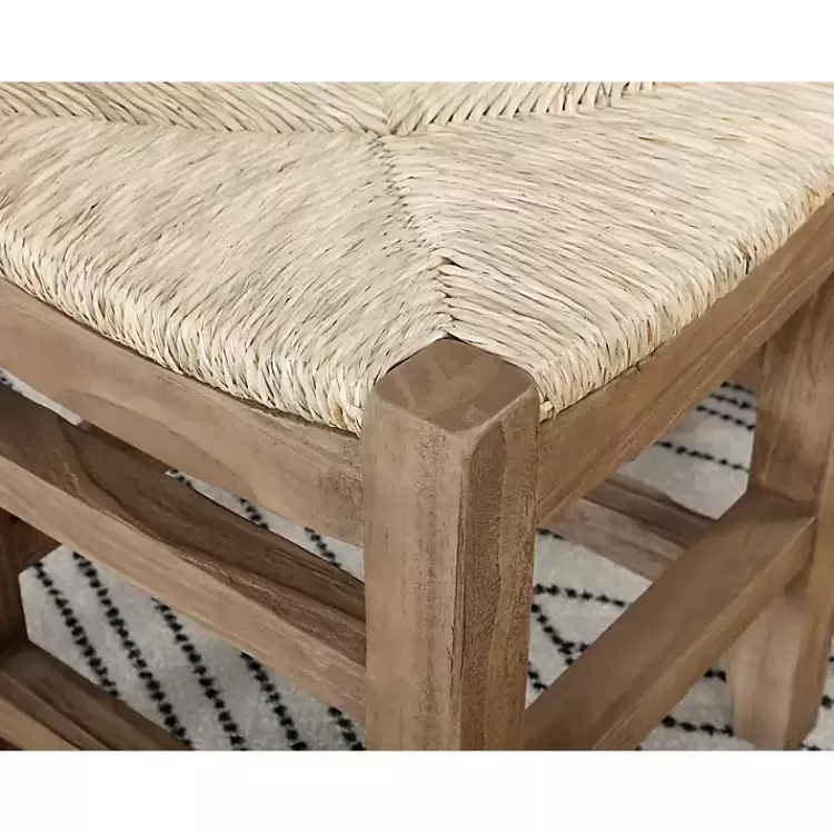 natural_twisted_seagrass_and_wood_bench_3.webp Natural Twisted Seagrass and Wood Bench>Kirklands Home Outlet