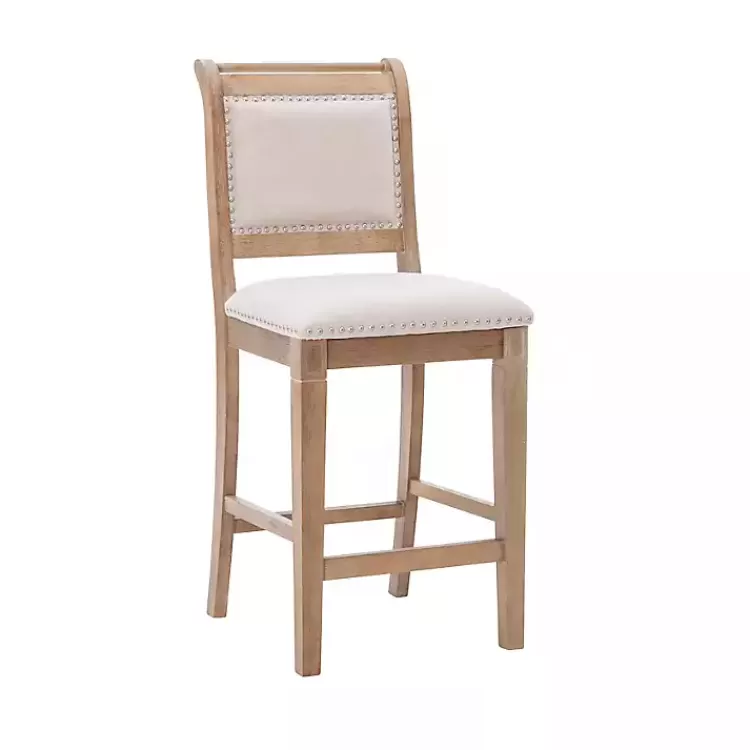 Natural Upholstered Wood Frame Counter Stool>Kirklands Home Best Sale